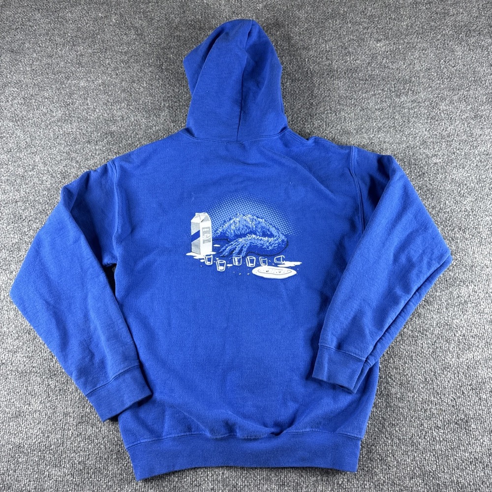 Cookie Monster "The Binge" Milk Shots Blue Hoodie Small Shirt Woot